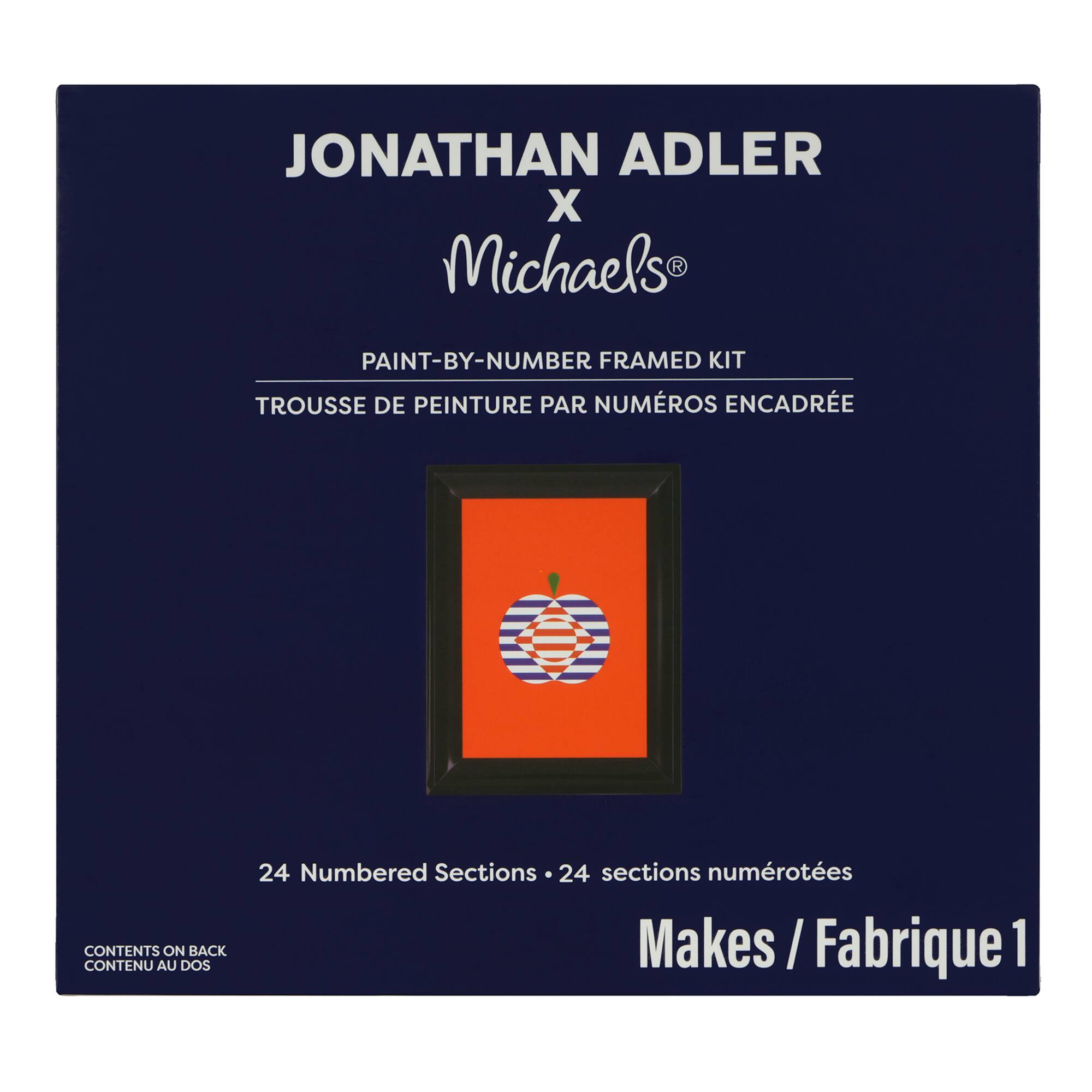 Jonathan Adler x Michaels 5" x 7" Apple Paint-By-Number Framed Kit
